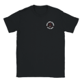 A black tee featuring a samurai logo on the chest, surrounded by circular white text 'BACK NINE BLENDS' and 'ESTD 2024'.