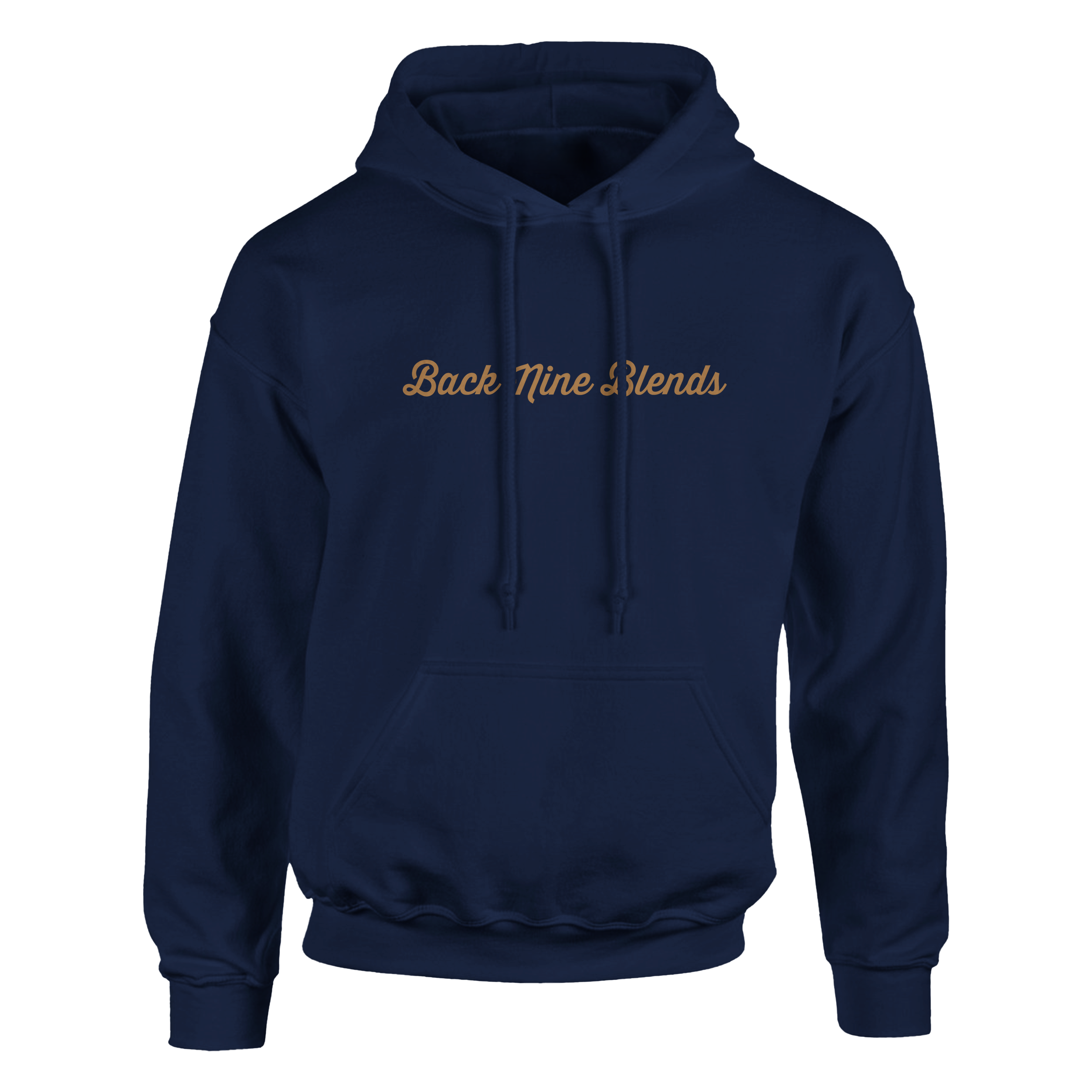 Gold 'Back Nine Blends' logo centered on the front chest.